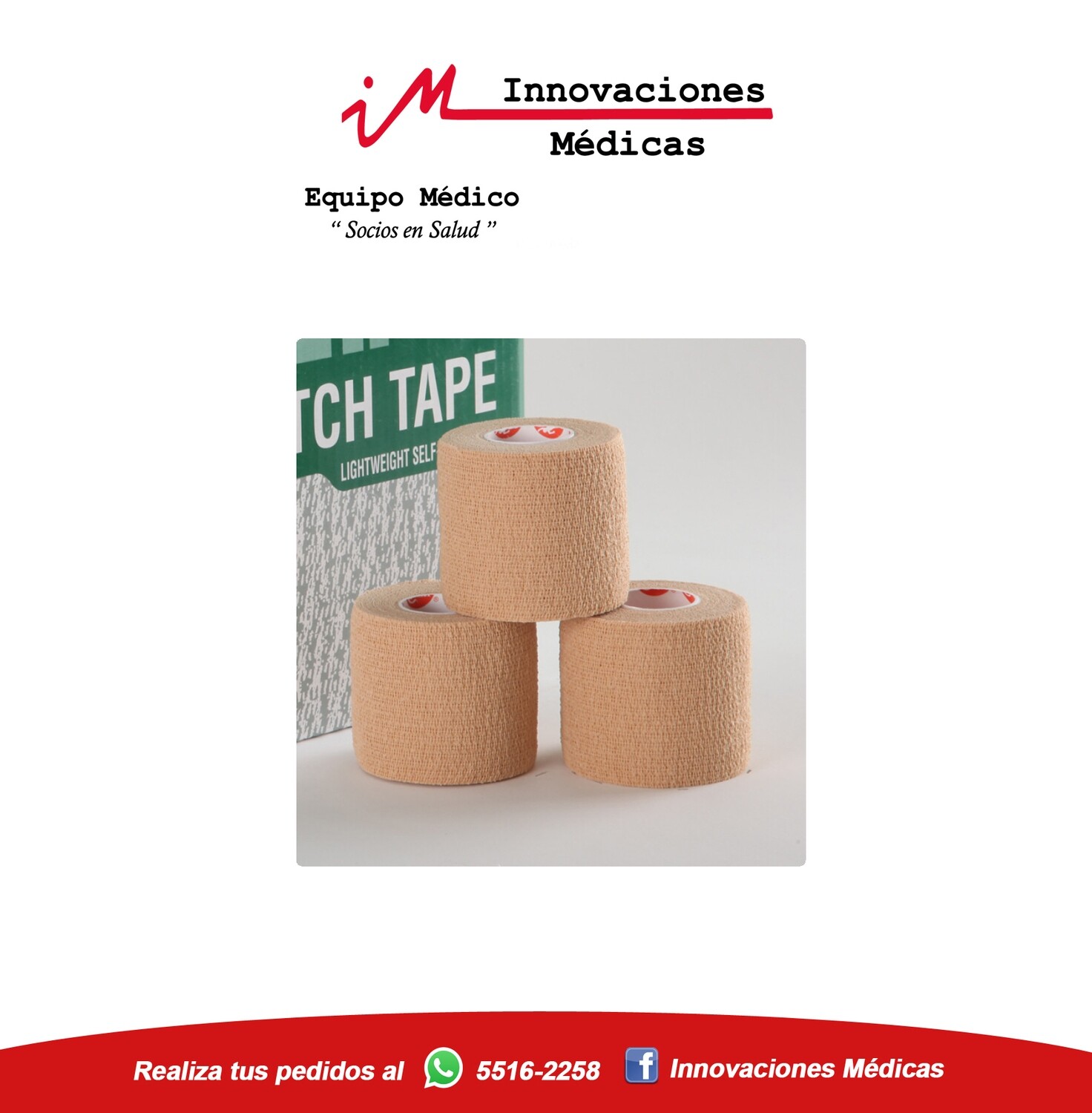 Rollo Ecoflex 3" (Venda Coban), Color: Beige