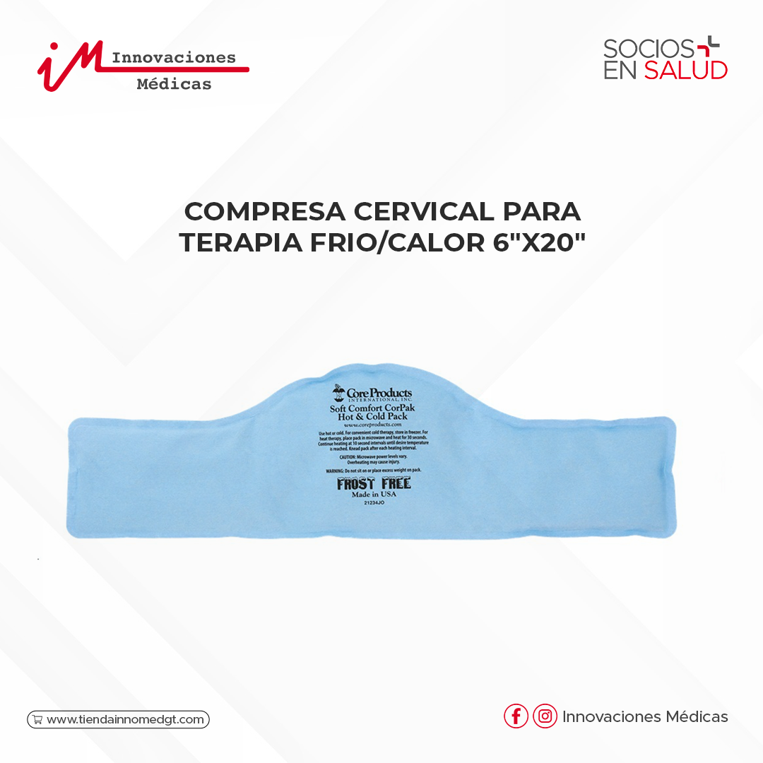Compresa cervical para terapia Frio/Calor 6"x20"
