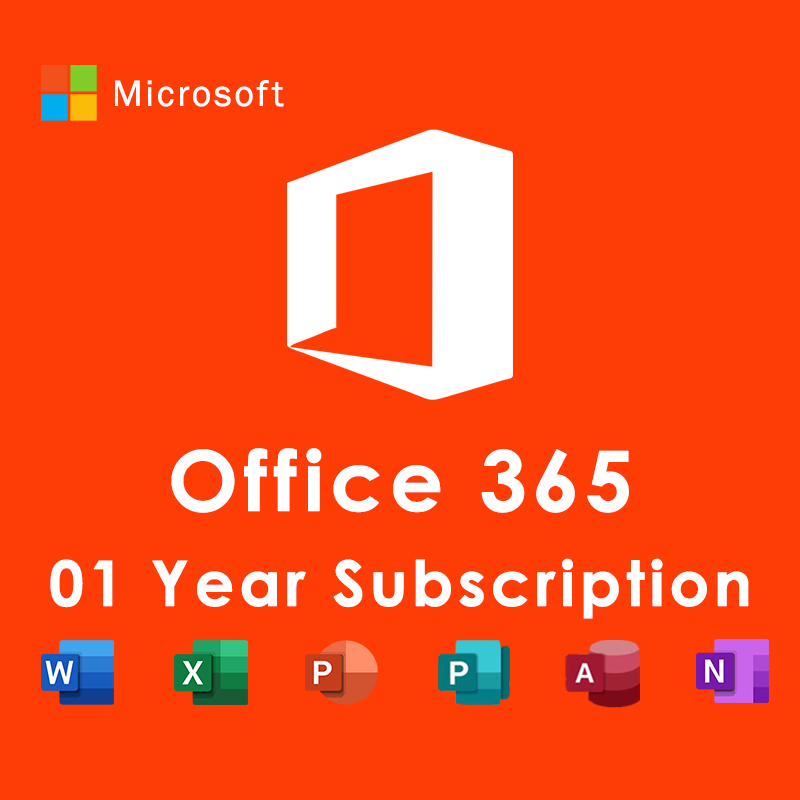 Microsoft Office 365 🔥 1 Year ✅ 5 PC Windows/Mac