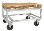 Palettenwagen mit Palettenhalter 120x80 - verzinkt