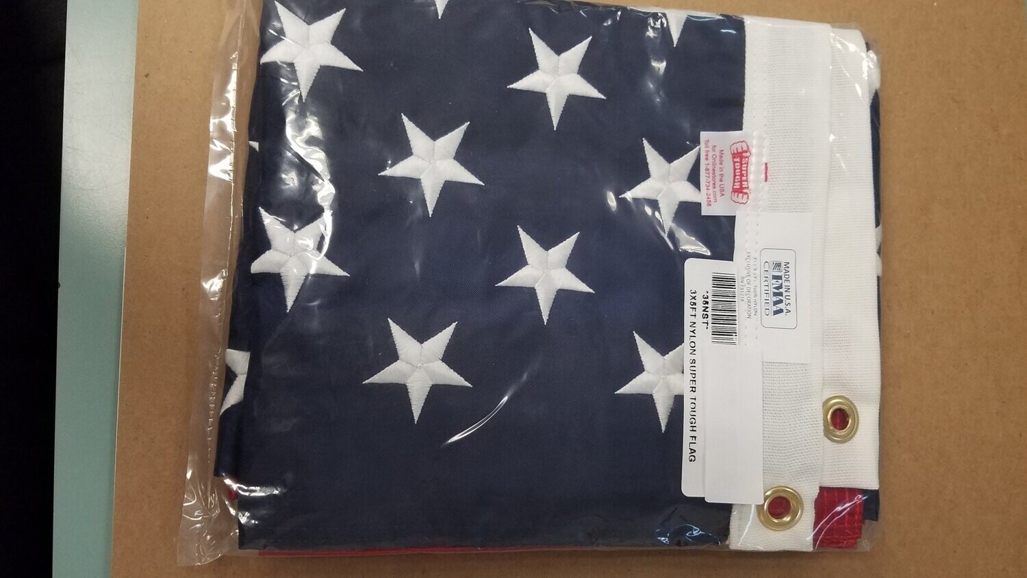 3'x5' American Flag with grommets