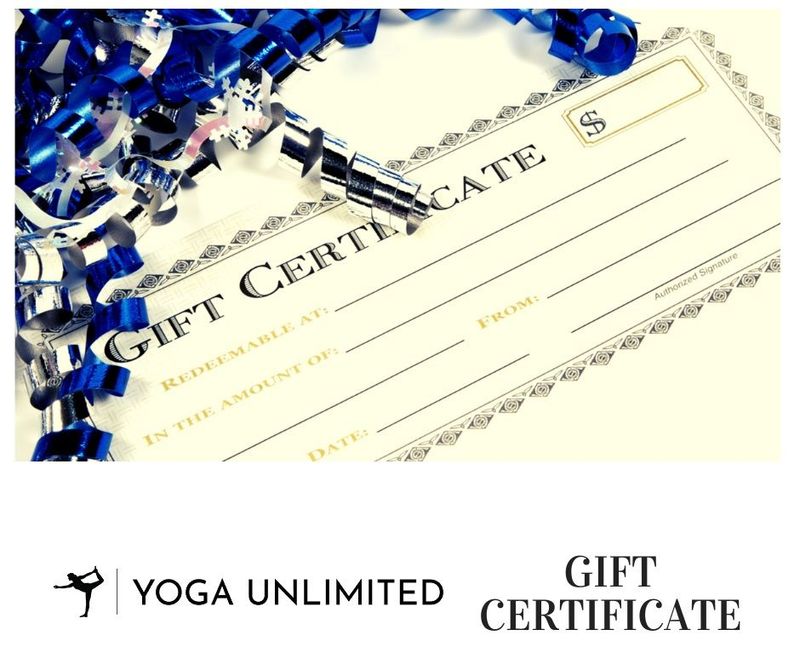 Gift Certificate to Yoga Unlimited
