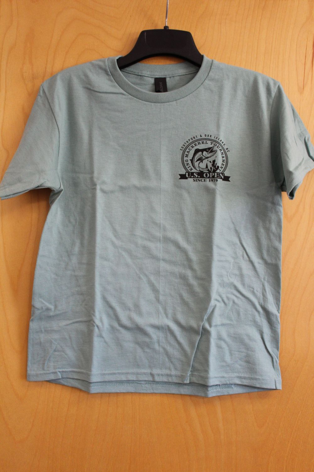 US Open KMT Child Short Sleeve No Pocket Shirt Seafoam, Size: Medium