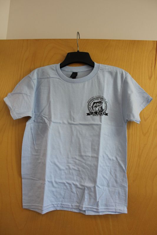 US Open KMT Child Short Sleeve No Pocket Shirt Light Blue