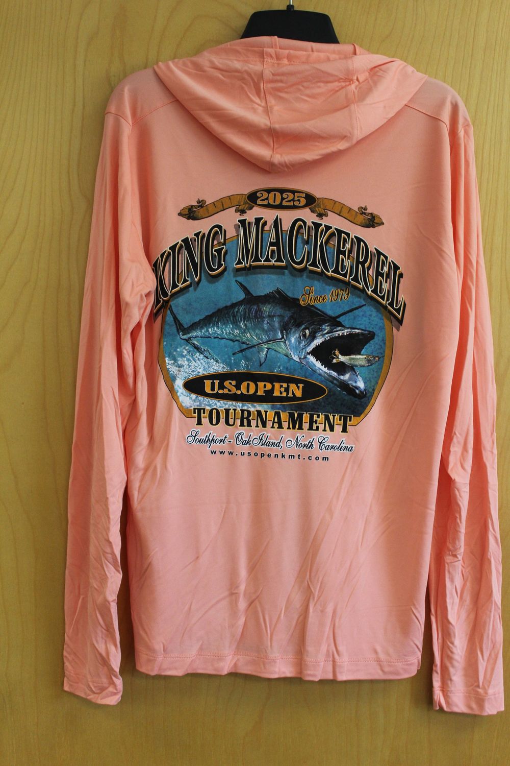 US Open KMT Sport-Teck Long Sleeve Hoodie - Coral, Size: Medium