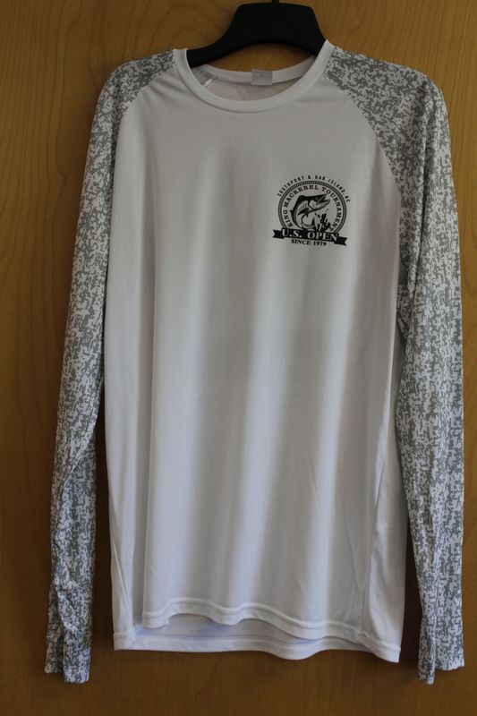 US Open KMT Sport-Tek Long Sleeve Digi Camo Tee- White