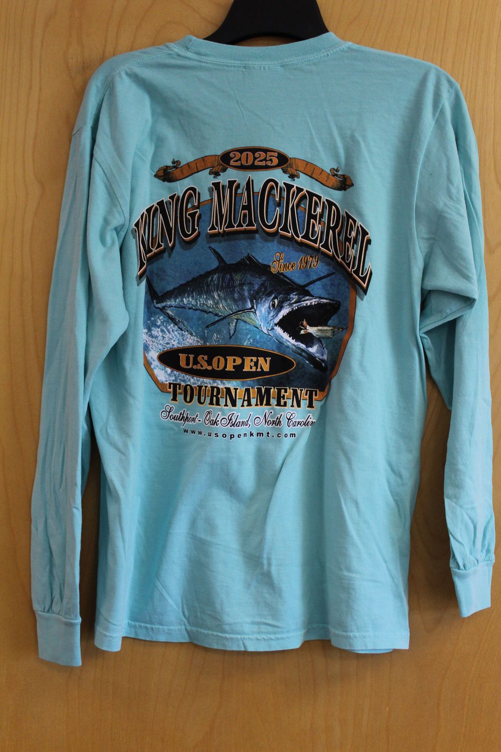 US Open KMT Comfort Color Long Sleeve Tee, no pocket - Aqua, Size: Large
