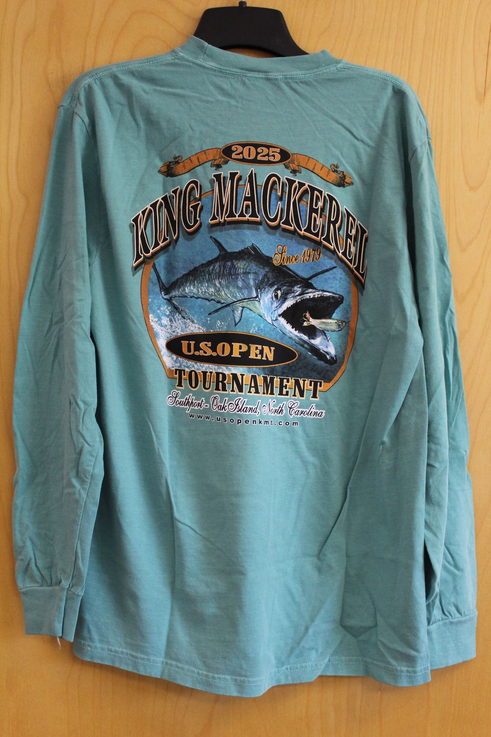 US Open KMT Comfort Color Long Sleeve Tee, no pocket - Seafoam, Size: Large