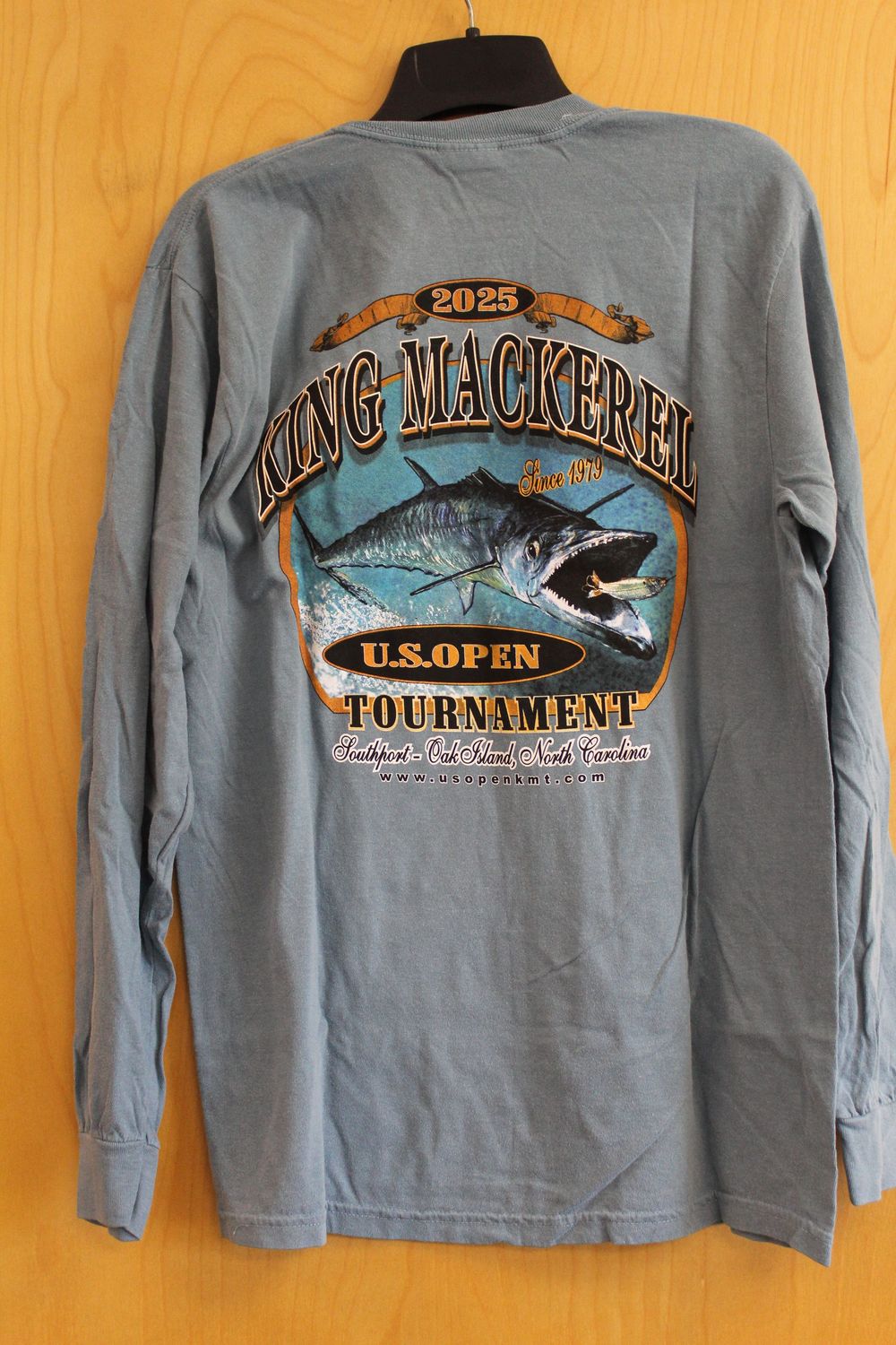 US Open KMT Comfort Color Long Sleeve Tee, no pocket - Denim, Size: Large