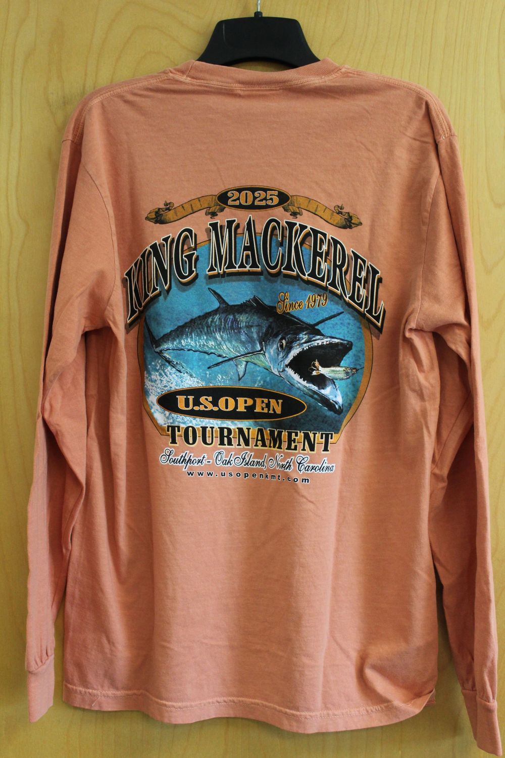 US Open KMT Comfort Color Long Sleeve Tee, no pocket - Peach, Size: Large