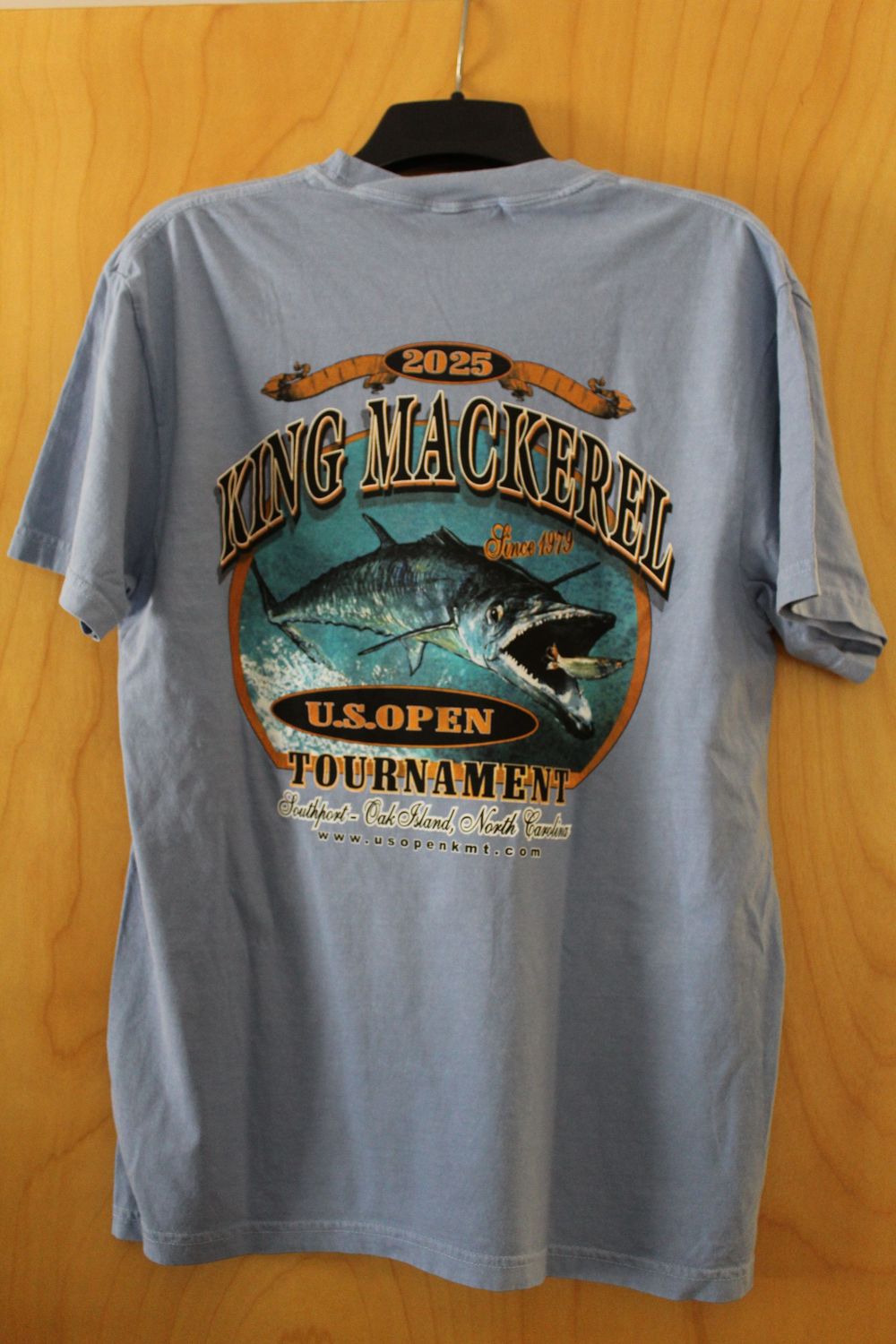 US Open KMT Comfort Color Heavyweight Adult Tee No Pocket - Denim, Size: Large