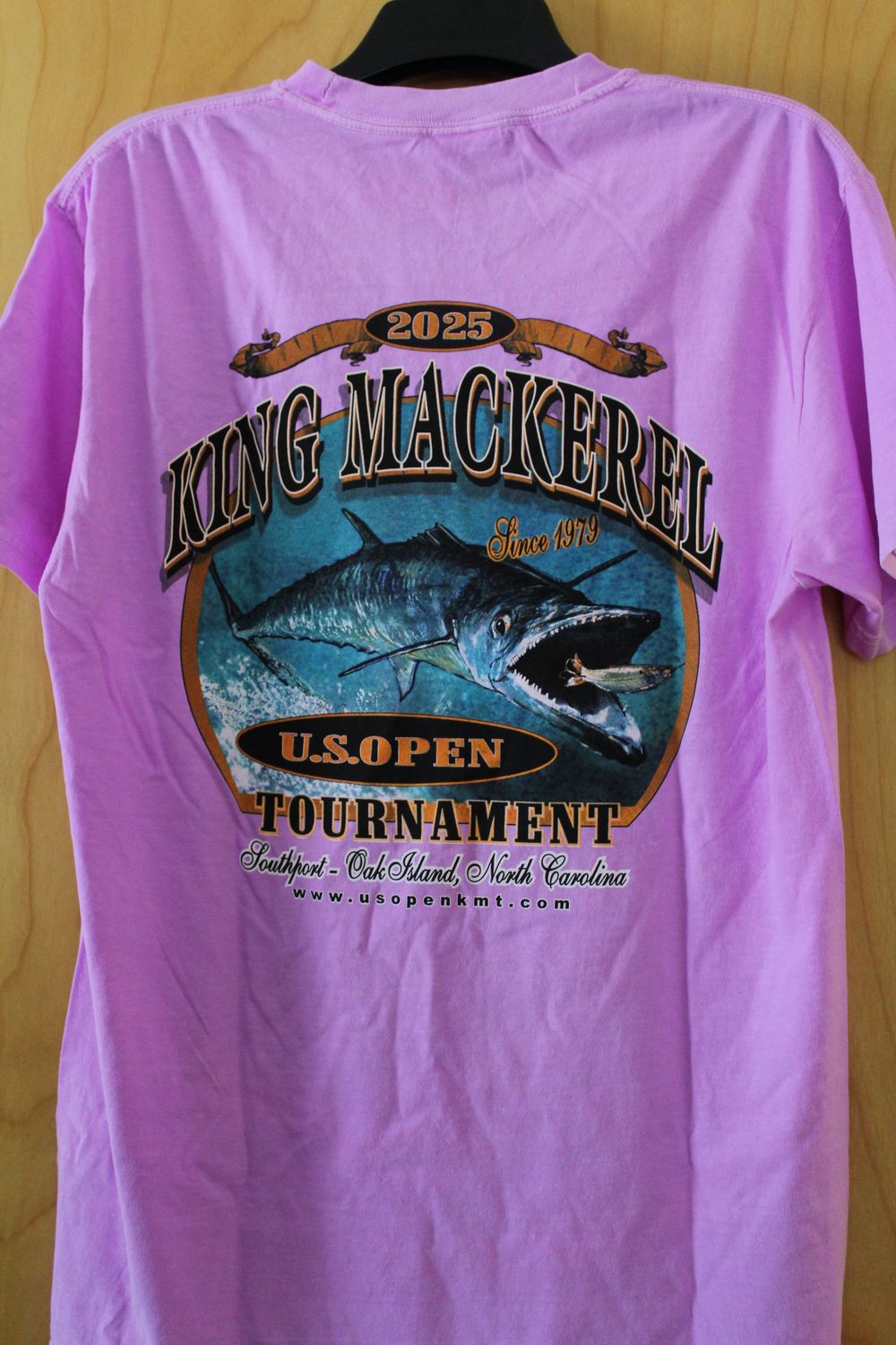 US Open KMT Comfort Color Heavyweight Adult Tee No Pocket - Violet, Size: Large