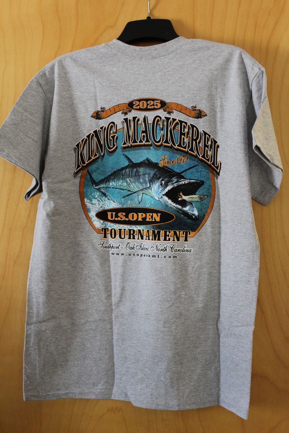US Open KMT Gildan Ultra Cotton Short Sleeve No Pocket Shirt Grey, Size: Large