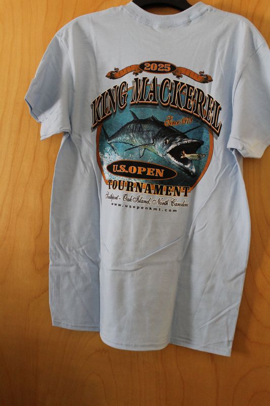 US Open KMT Gildan Ultra Cotton Short Sleeve No Pocket Shirt Light Blue