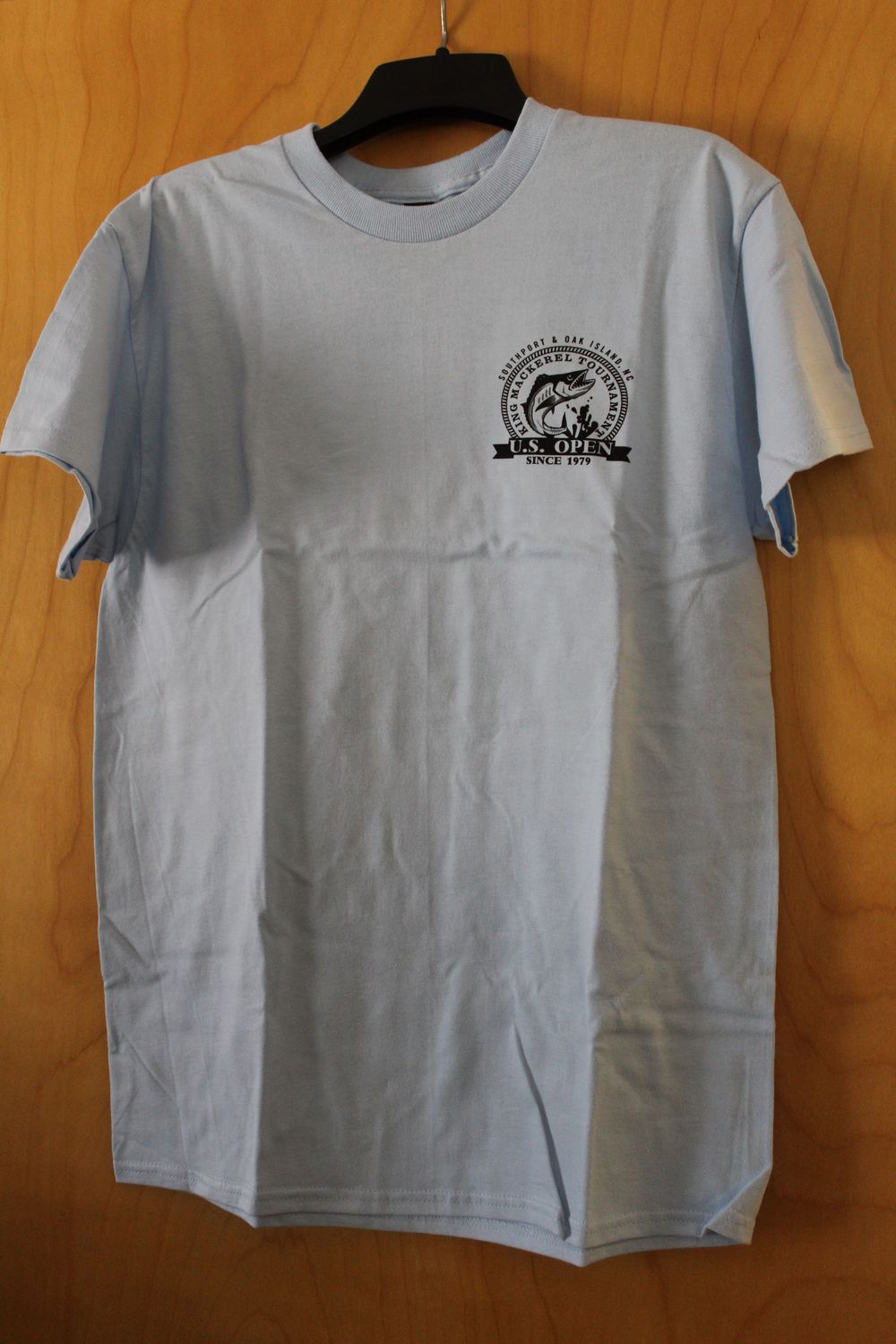 US Open KMT Gildan Ultra Cotton Short Sleeve No Pocket Shirt Light Blue, Size: Large