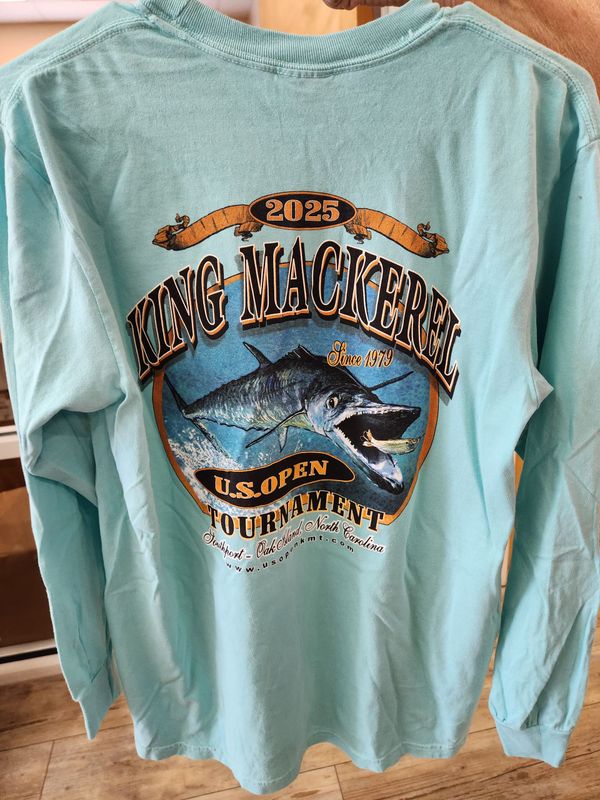 US Open KMT Comfort Color Long Sleeve Tee, no pocket - Light Blue Green