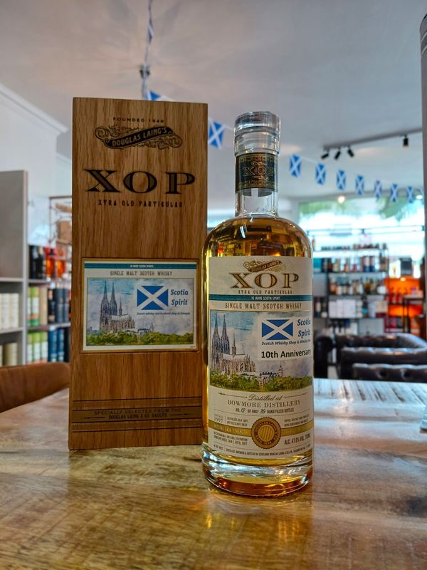 Bowmore 1997/ 2022, XOP, Douglas Laing, 10 Jahre Scotia Spirit, Cologne Friendship Bottling Bowmore 1997/ 2022, XOP, Douglas Laing, 10 Jahre Scotia Spirit, Cologne Friendship Bottling
