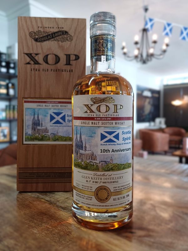 Glen Keith 1991/ 2021, XOP, Douglas Laing, 10 Jahre Scotia Spirit, Cologne Friendship Bottling Glen Keith 1991/ 2021, XOP, Douglas Laing, 10 Jahre Scotia Spirit, Cologne Friendship Bottling