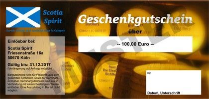 150 € Gutschein für einen Einkauf bei Scotia Spirit 150 € Gutschein für einen Einkauf bei Scotia Spirit