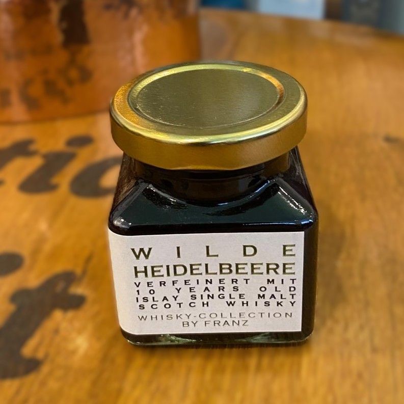 Marmelade Wilde Heidelbeere mit 10 y Single Malt Islay Whisky, Whisky-Collection by Franz, 150 g