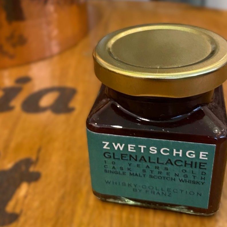 Marmelade Zwetschge mit GlenAllachie 10 Jahre Cask Strength (CS) Whisky, Whisky-Collection by Franz, 150 g