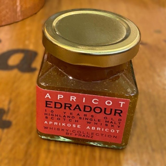 Marmelade Aprikose mit Edradour 10 Jahre Single Malt Whisky, Whisky-Collection by Franz, 150 g