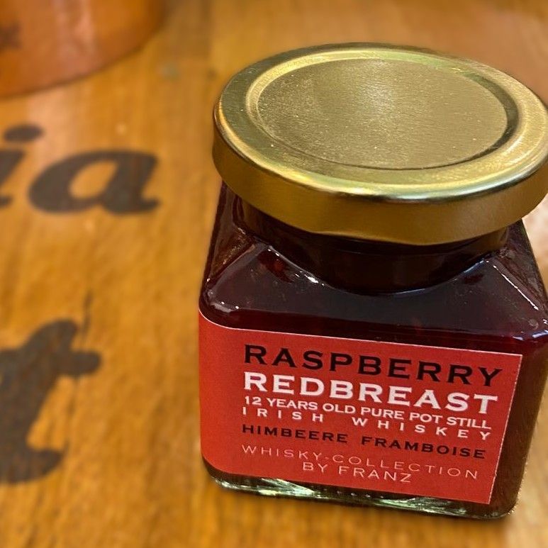 Marmelade Himbeere mit Redbreast 12 Jahre Irish Whiskey, Whisky-Collection by Franz, 150 g
