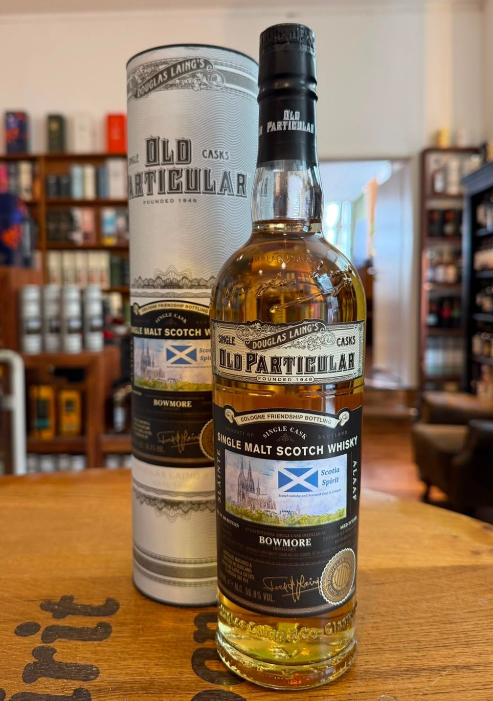 Bowmore 2015/ 2026, 10 Jahre, Douglas Laing, Scotia Spirit Cologne Friendship Bottling Bowmore 2015/ 2026, 10 Jahre, Douglas Laing, Scotia Spirit Cologne Friendship Bottling