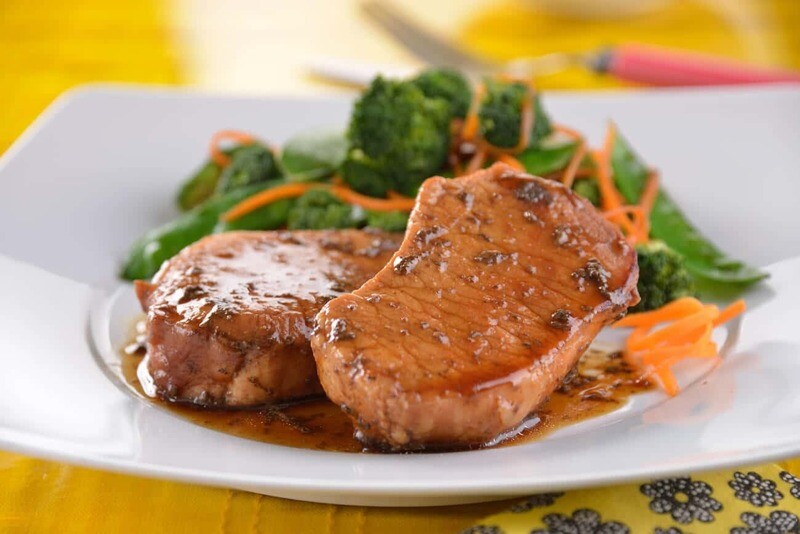Medallon de cerdo en salsa tariyaki