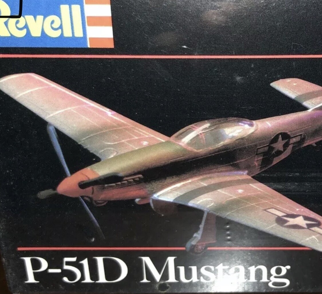 Revell Model Kit P-51D Aircraft Fighter Plane World II Vintage Made In 1982 Scale 1/144