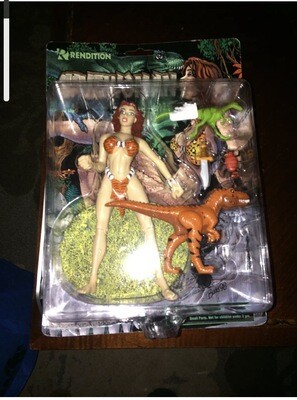 New 1998 RENDITION 7" CAVE WOMAN Action FIGURE VARIANT Sealed