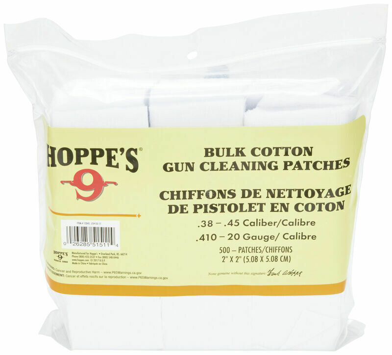 Hoppe’s Cleaning Patches 38-45cal
