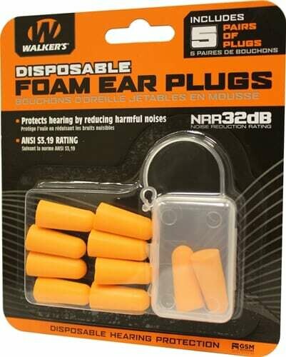 Walker’s Disposable Foam Ear Plugs 5pk