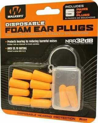 Walker’s Disposable Foam Ear Plugs 5pk
