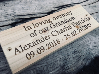 Bench reclaimed wood memorial plaque