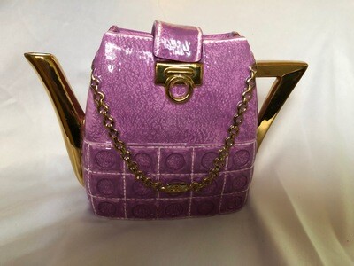 Vintage Handbag Tea Pot