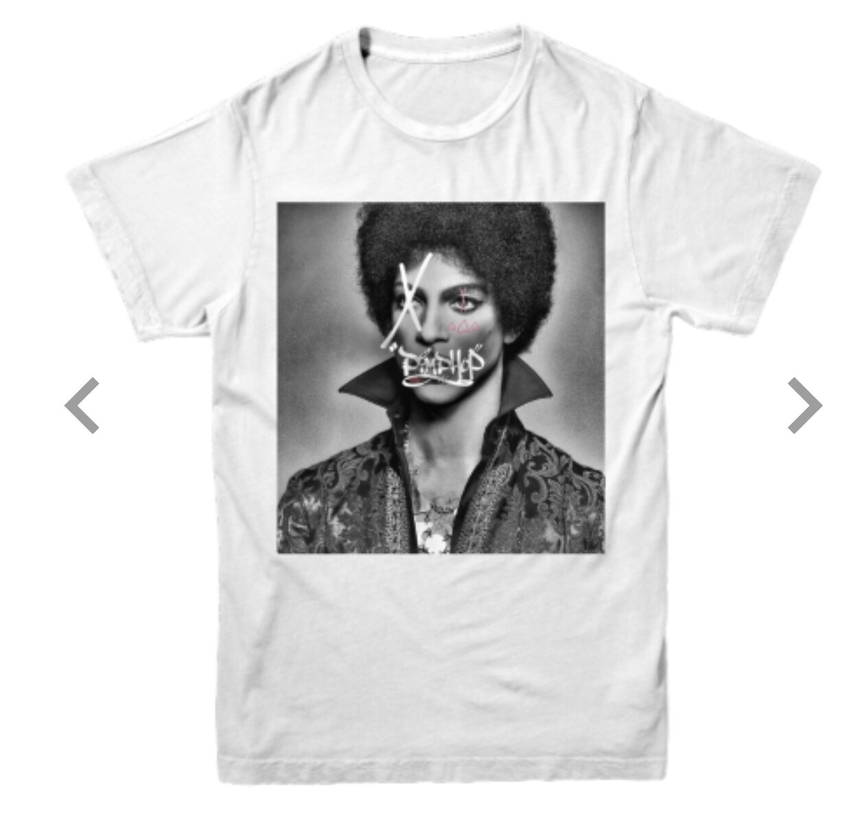 White &quot;Prince Was Pretty&quot; Logo Front