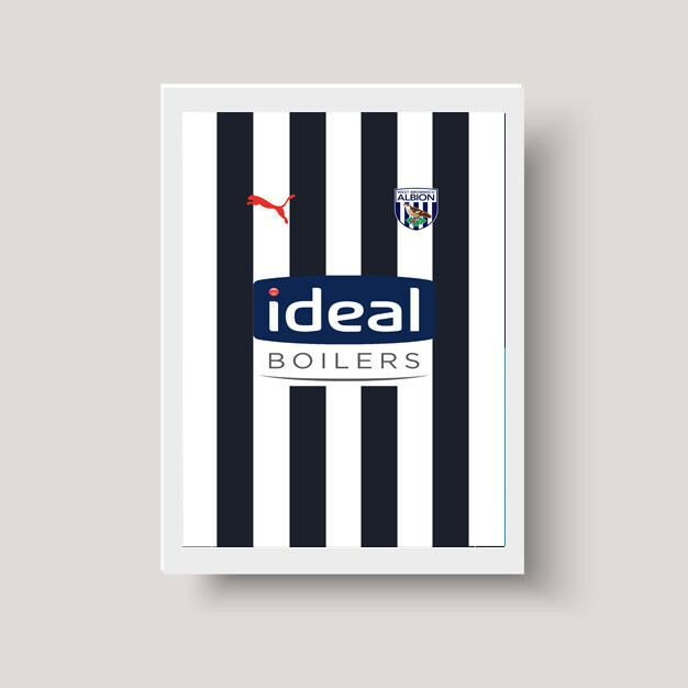 West Bromwich Albion 2019-2020 Home Shirt A4 Matte Print
