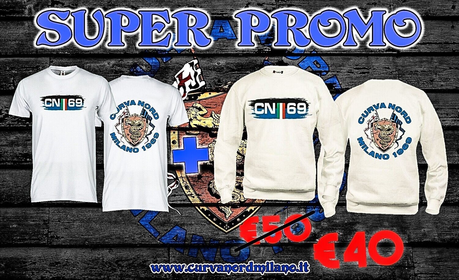 FELPA BIANCA LOGO CN69 T-SHIRT BIANCA RESTYLING CN 69