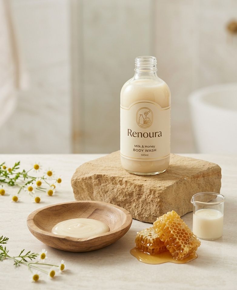 Renoura Milk &amp; Honey Body Wash – Nourish &amp; Restore