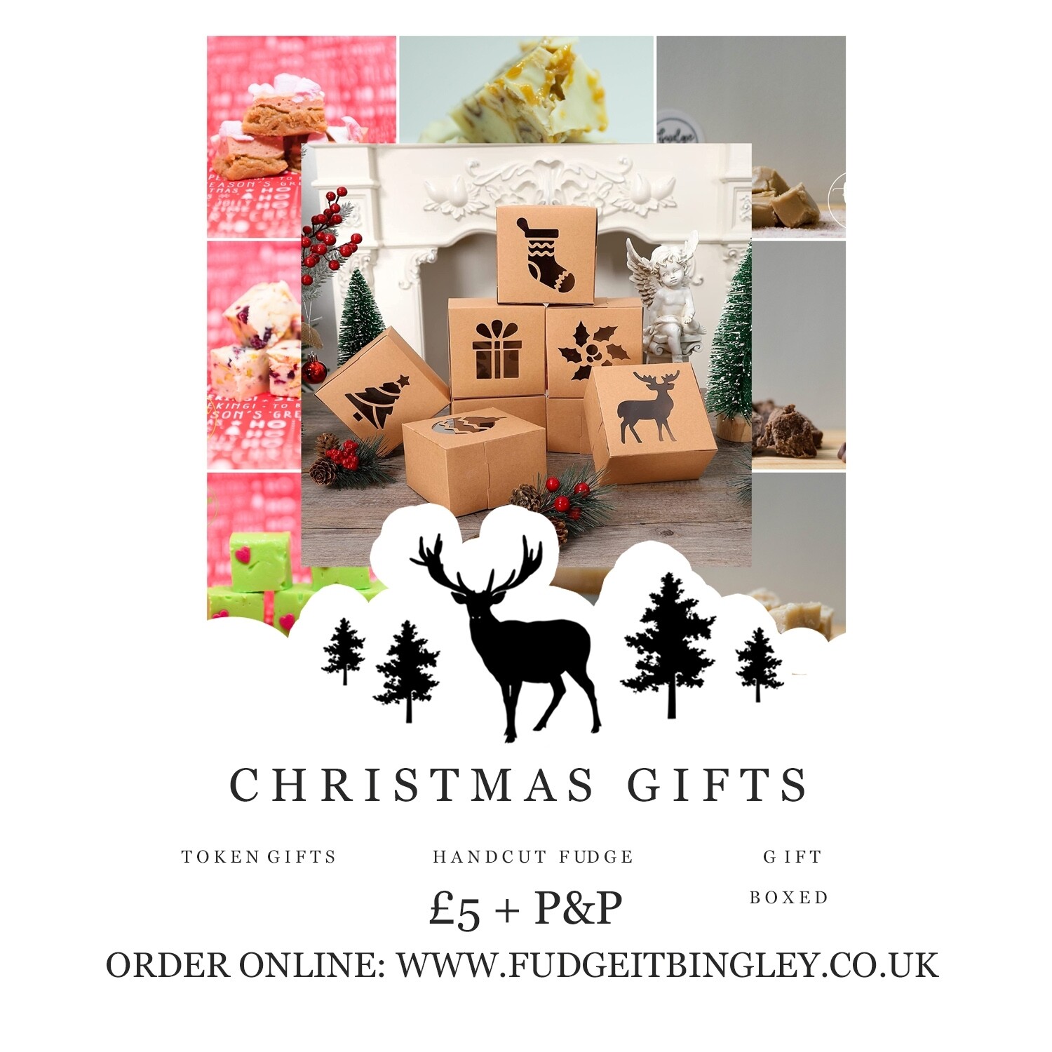 CHRISTMAS FUDGE GIFT BOX FOR HIM OR HER COLLECTIONS ONLY