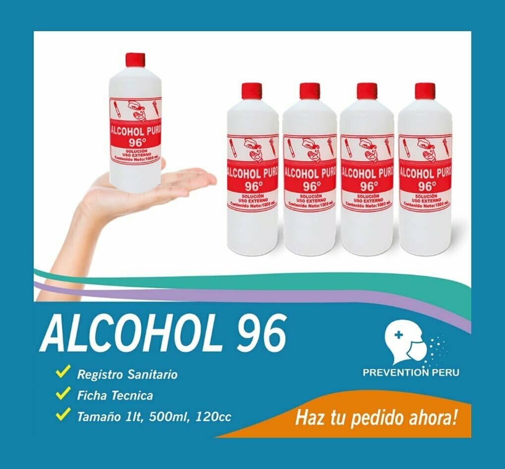 Alcohol 96 Botella 1 Litro
