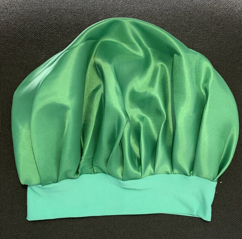 Gorro para Dormir de Satín Verde