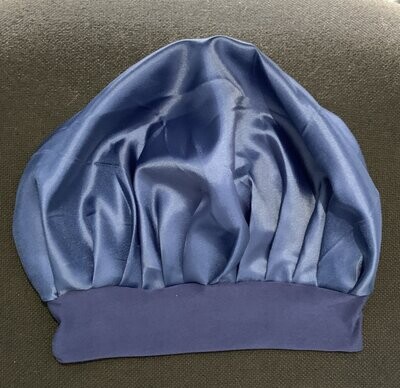Gorro para Dormir de Satín Azul Gorro para Dormir de Satín Azul