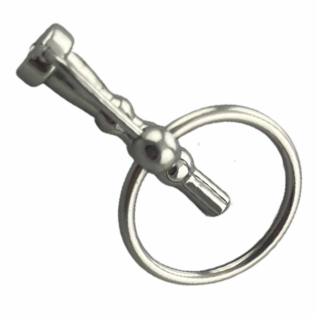 No Mercy Steel - Penis Plug With Glans Ring - 3-Rib