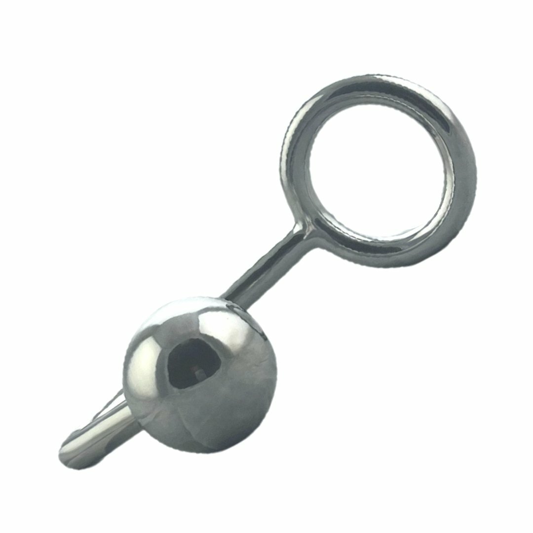 No Mercy Steel - Stainless Steel Cockring with Anal Ball