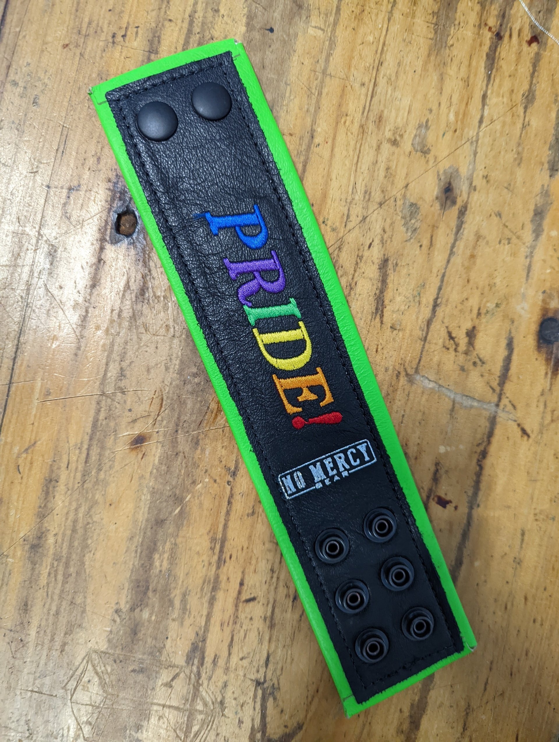 No Mercy Gear Wrist Band - Rainbow Pride Design