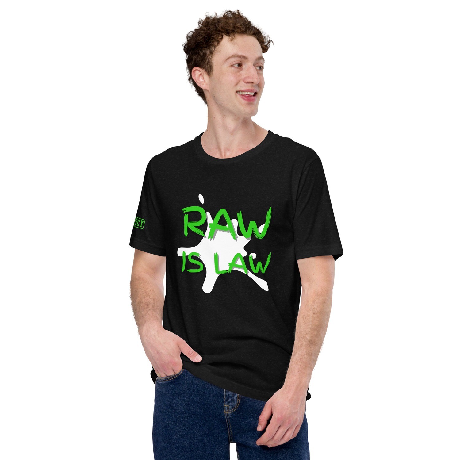 Raw Is Law TShirt Green, Size: XS