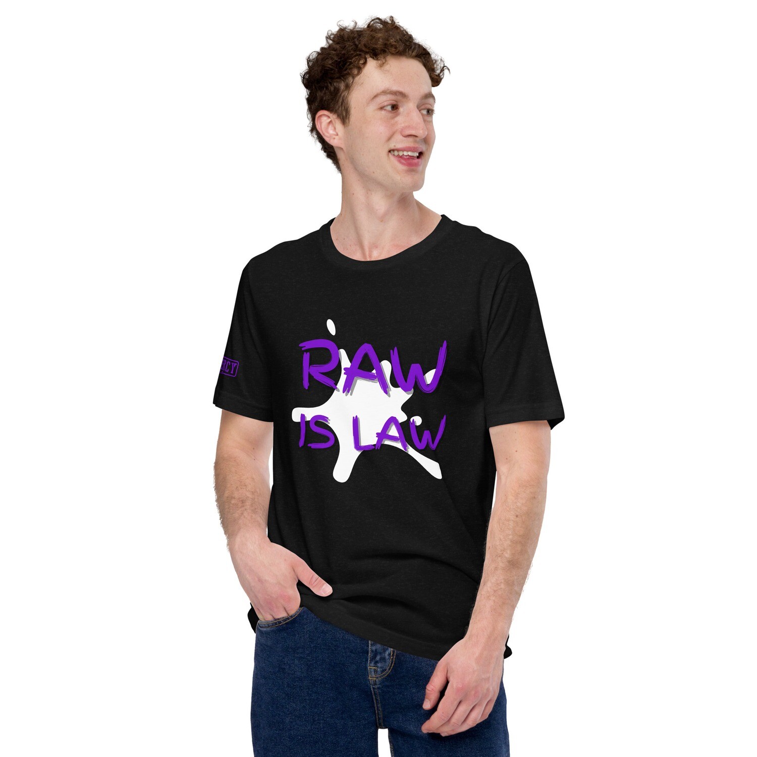 Raw Is Law TShirt Purple, Size: XS