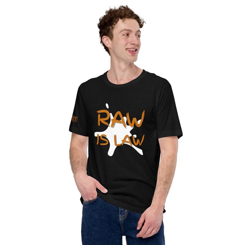 Raw Is Law TShirt Orange, Size: XS